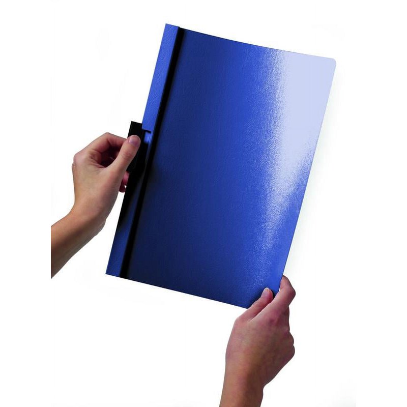 Letter-Size Report Cover with DURACLIP - Holds Up to 60 Pages, Clear Front, Light Blue, 25 Pack
