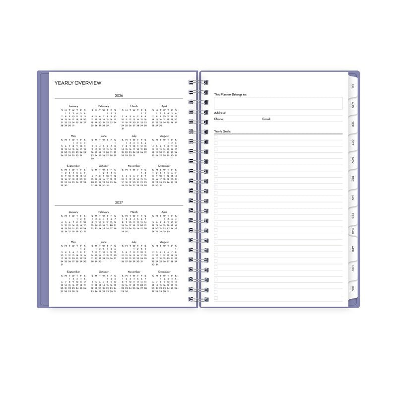 15-Month Weekly Monthly Planner - 5x8 Violet Sky Academic Organizer