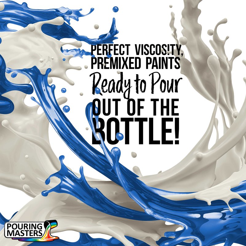 Acrylic Pouring Paint Set - Premium Ready to Pour Water-Based Colors for Art & Craft