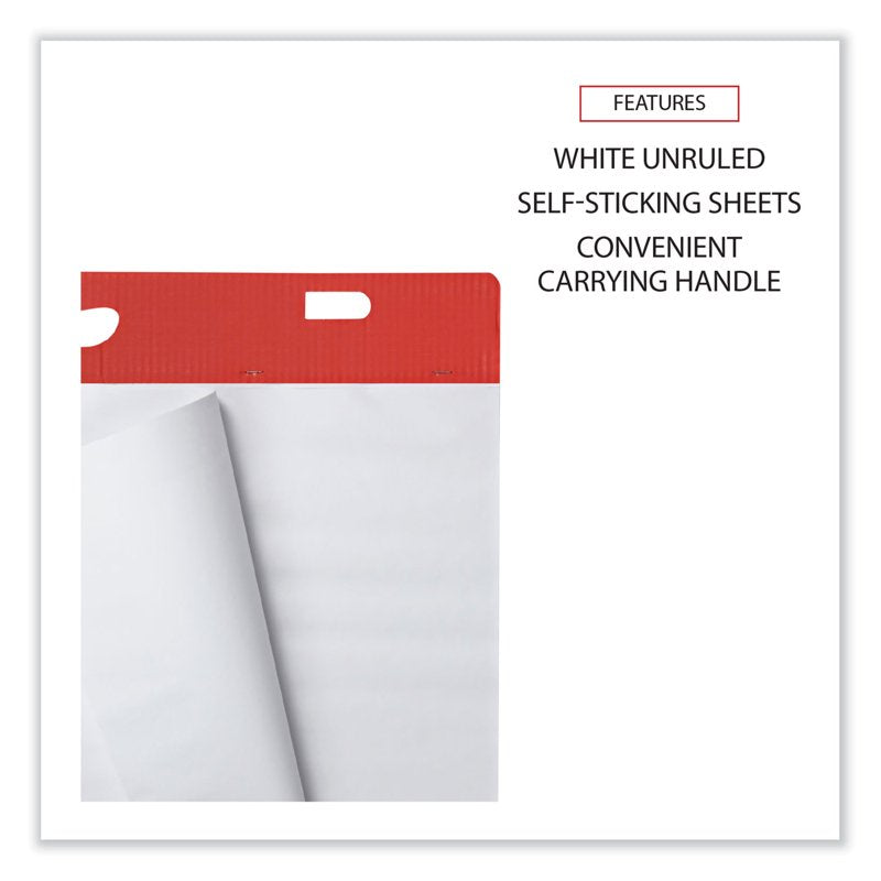Universal Self-Stick Easel Pad Unruled 25x30 White 30 Sheets 2 Pack