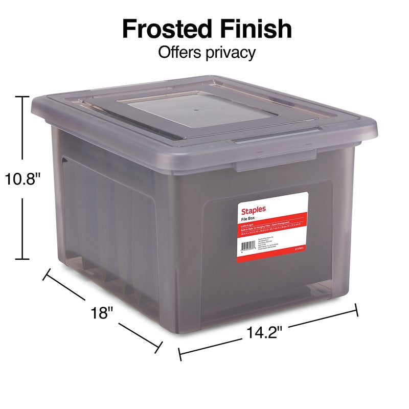 Hanging File Box with Snap Lid - Letter & Legal Size Frost Gray