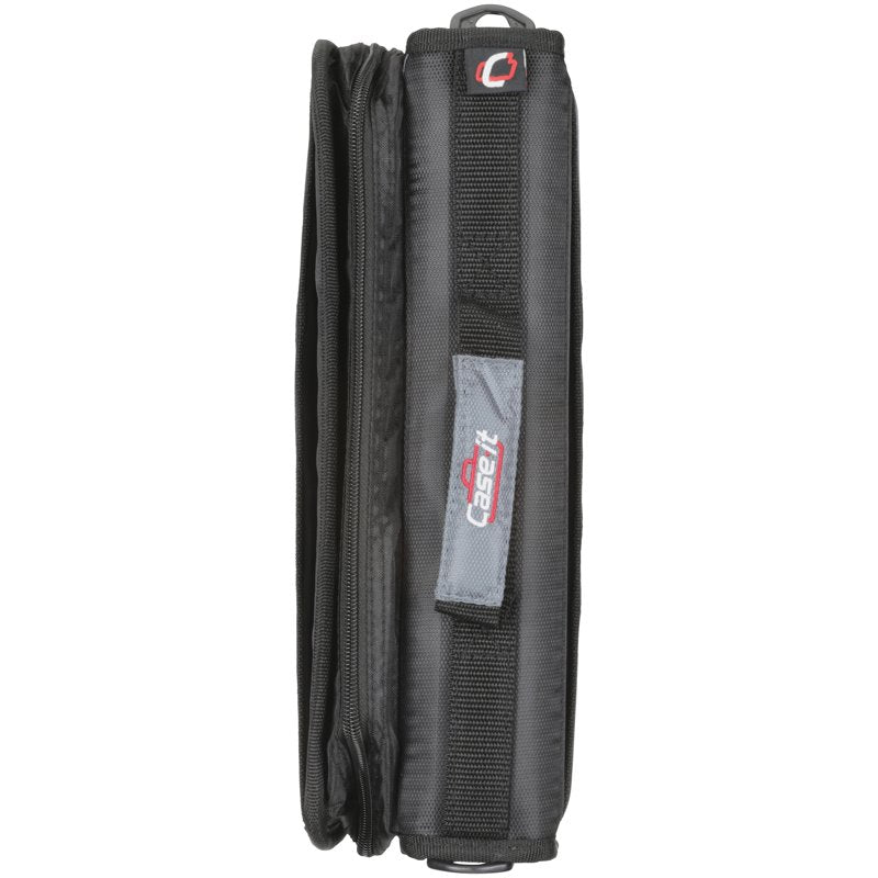 Dual D-Ring Zipper Binder 3 Inch Capacity Organizer for Documents - Black