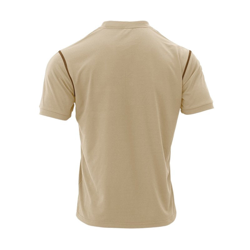Men's Short Sleeve Golf Shirt with Turndown Collar - Breathable Casual Top