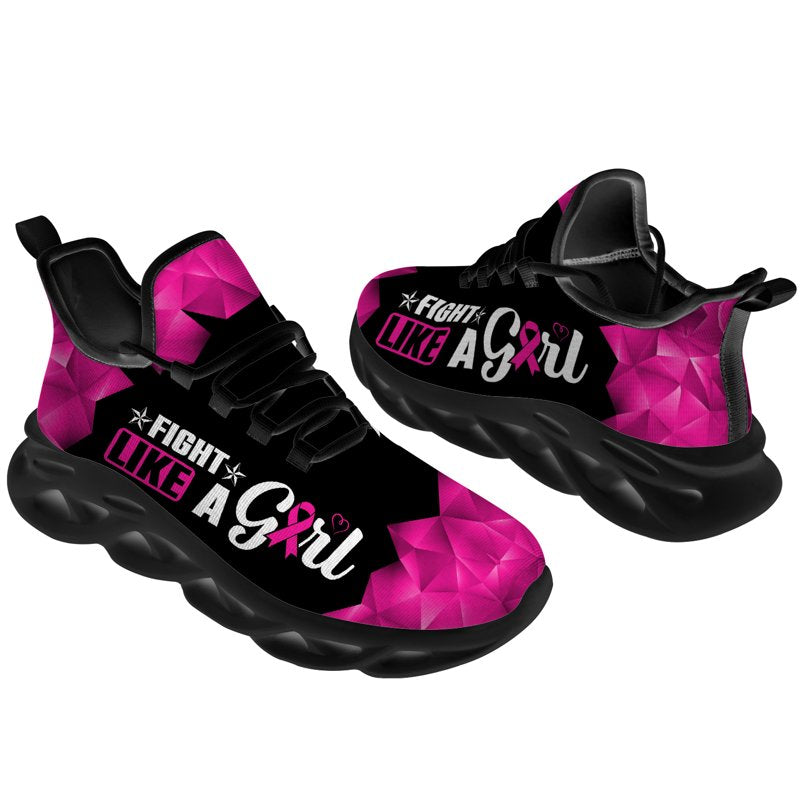 Women's Fashion Sneakers Breast Cancer Awareness Shoes - Lightweight & Breathable