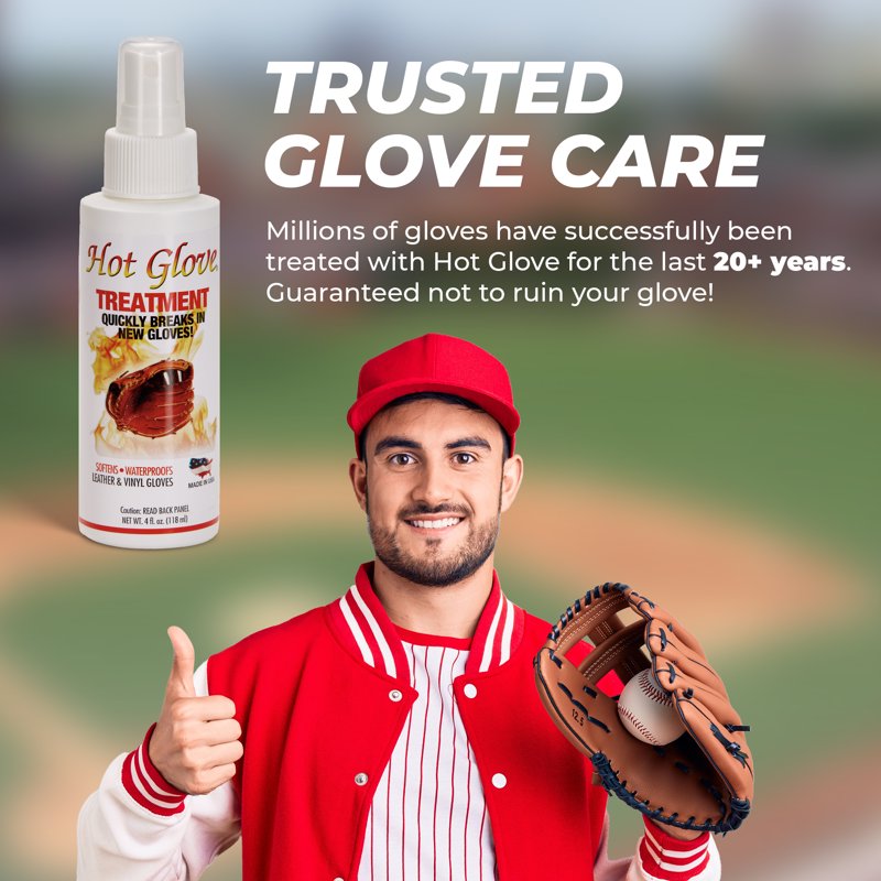 Hot Glove Break-In Kit for Baseball and Softball Gloves - Includes Heat Treatment and Conditioner