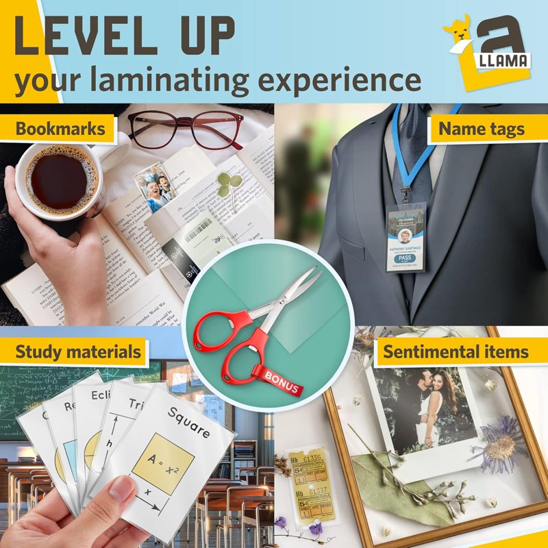 9 x 11.5 Inch Thermal Laminating Pouches - 20 Pack, 5 Mil Thickness for Letter Size Documents