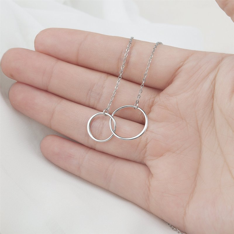 Mother's Day Necklace Gift Set with Card - Rose Gold Infinity or Silver Cube