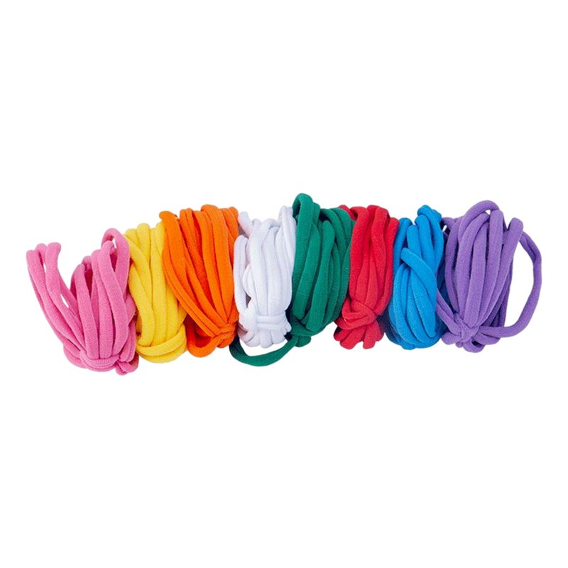 Elastic Weaving Loom Loops for DIY Crafts - 8 Colors, 96PCS