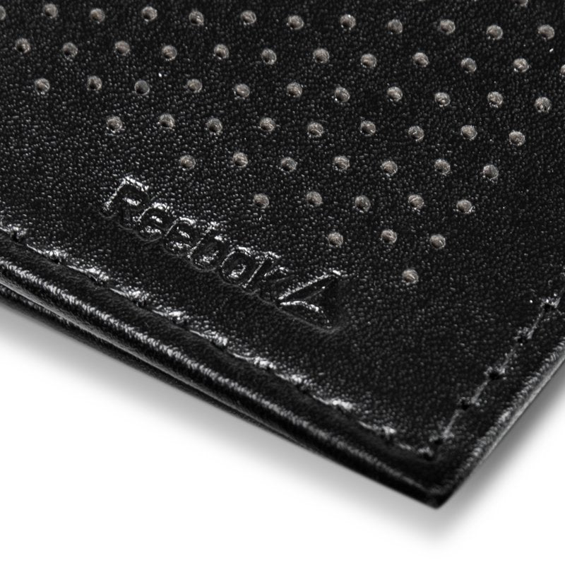 Men's Leather Perforated Bifold Wallet with RFID Protection
