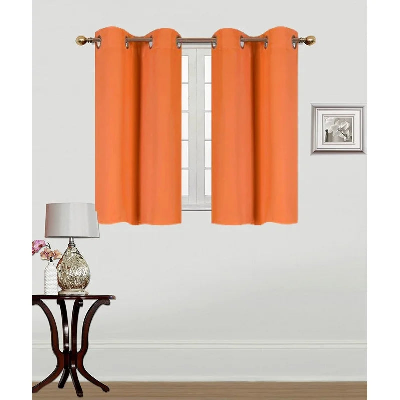Thermal Blackout Window Curtain Panel 28x36 Grommet Top Privacy & Insulation