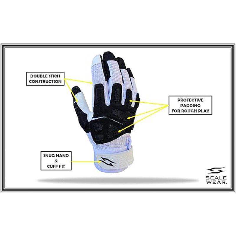 Padded Football Lineman Gloves - Youth & Adult Sizes, Padded Protection, All Weather
