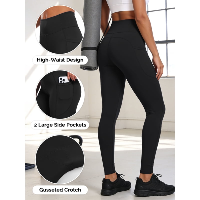 High Waist Yoga Leggings with Pockets for Women - Compression & Movement