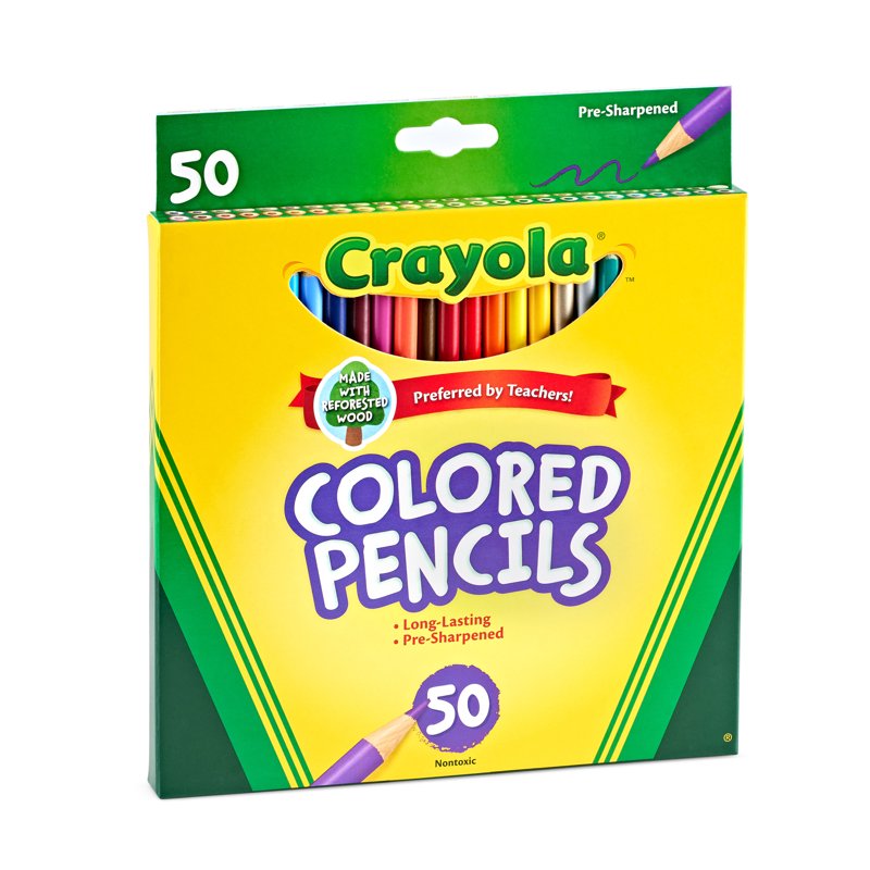50 Count Colored Pencil Set for Kids and Adults - Non-Toxic Art Supplies