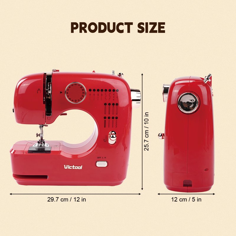 Mini Sewing Machine with 16 Stitches Portable Electric for Beginners Home DIY