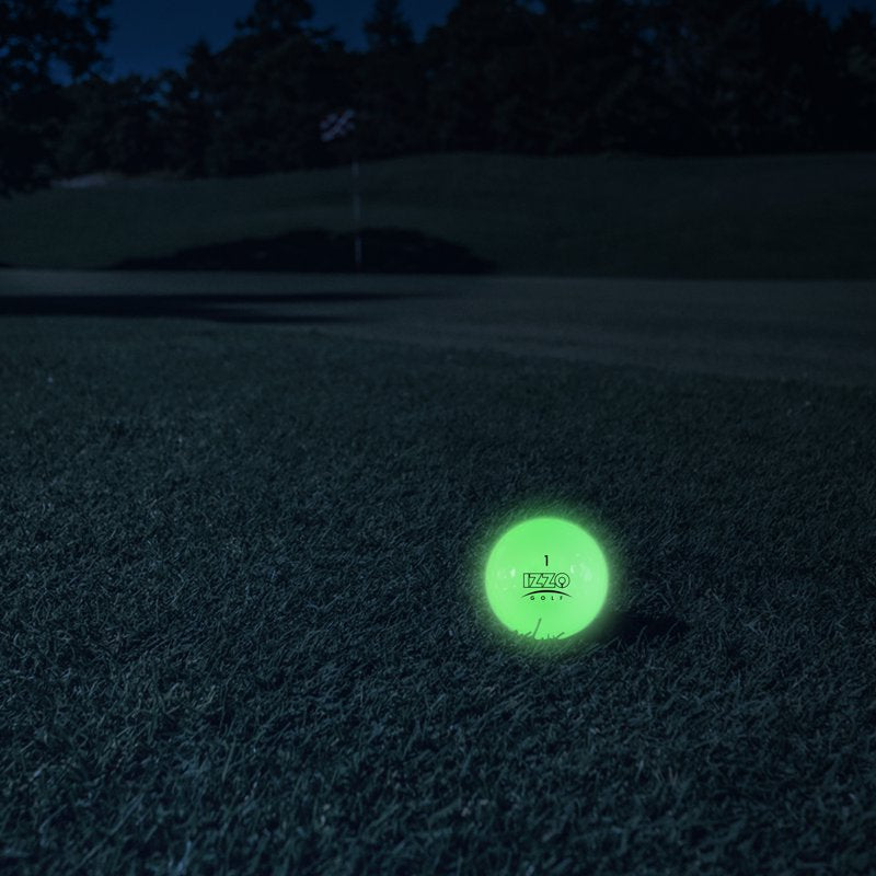 Night Golf Balls 24-Hour Performance with UV Charge & Flashlight - Real Flight & Spin
