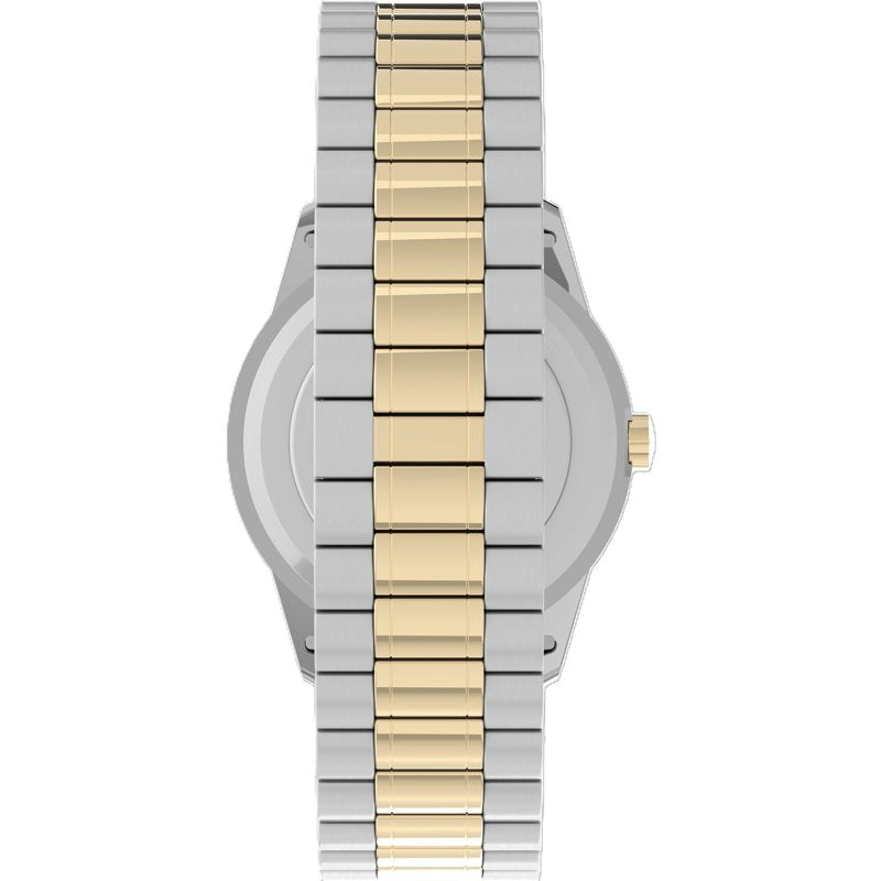 Timex Men's 30mm Gold and Silver Dress Wristwatch - Water-Resistant, Indiglo