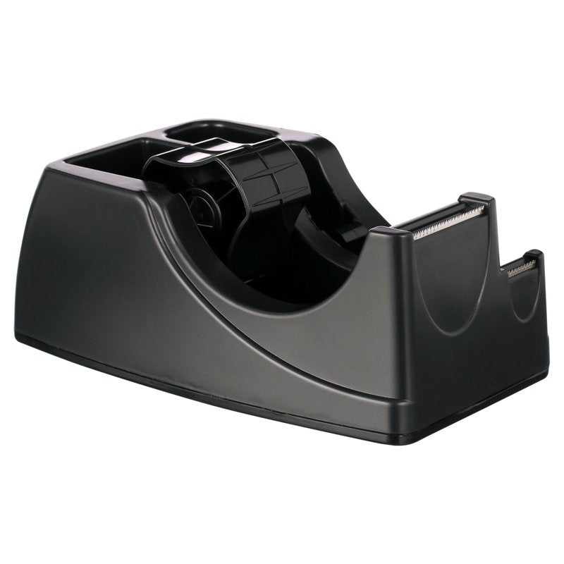 Heavy-Duty Multi-Purpose Tape Dispenser & Desk Organizer, Recycled Plastic, Black