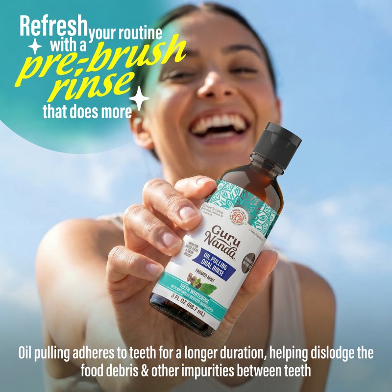 Multipack Mint Oil Pulling Mouthwash - Travel Size, Alcohol-Free & Fluoride-Free