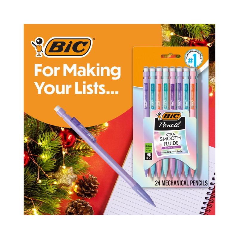 Pastel Mechanical Pencils 0.7mm - 24 Pack for School & Art
