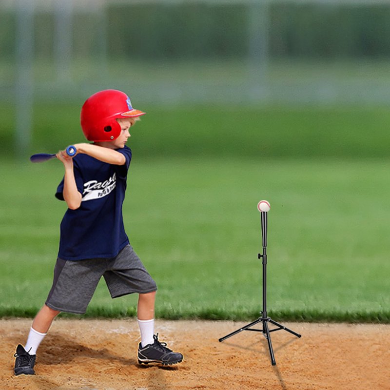 Adjustable Baseball Batting Tee for Adults & Youth, Portable Tripod Stand with Carry Bag