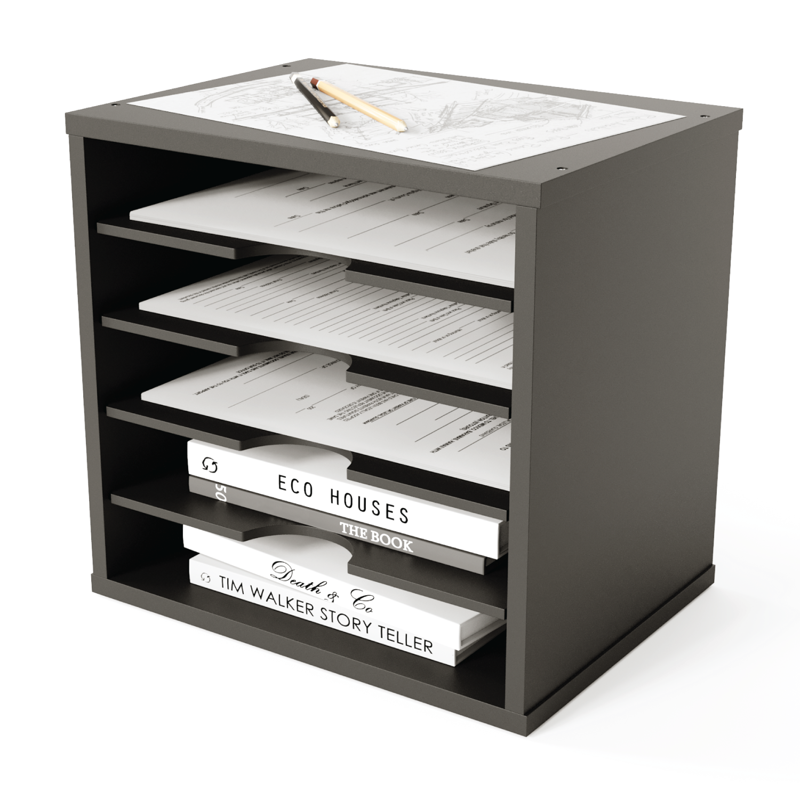 5-Tier Desk File Organizer with Mail Sorter and Storage Compartments