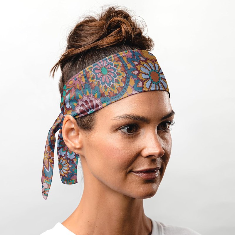 Unisex Hippie Style Tie Headband for Sports & Casual Wear - Lightweight & Breathable