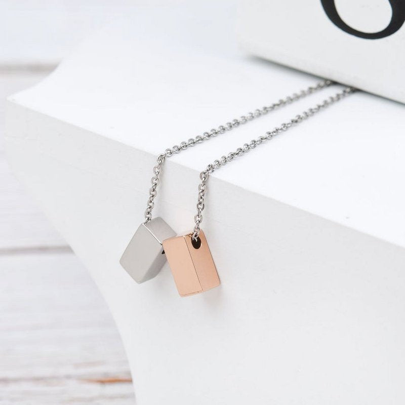 Personalized Mother's Day Infinity Necklace with Custom Card - Gift for Mom