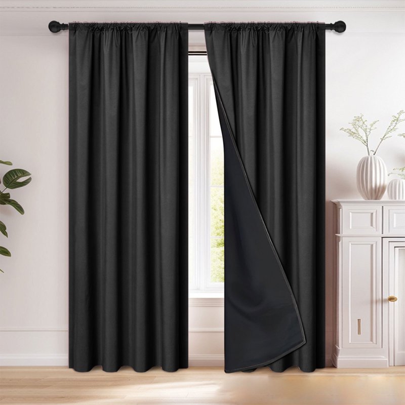 Light-Blocking Curtains with Thermal Insulation & Soundproofing - Modern Design for Living Room & Bedroom