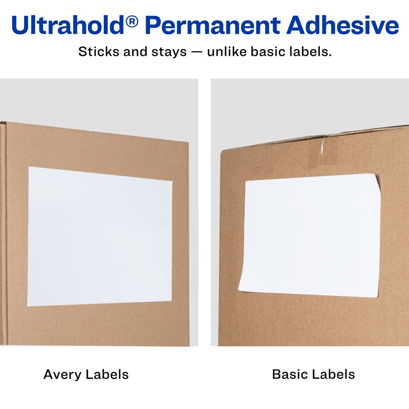 Avery Shipping Labels 2x4 White Paper TrueBlock Laser Inkjet 100 Labels
