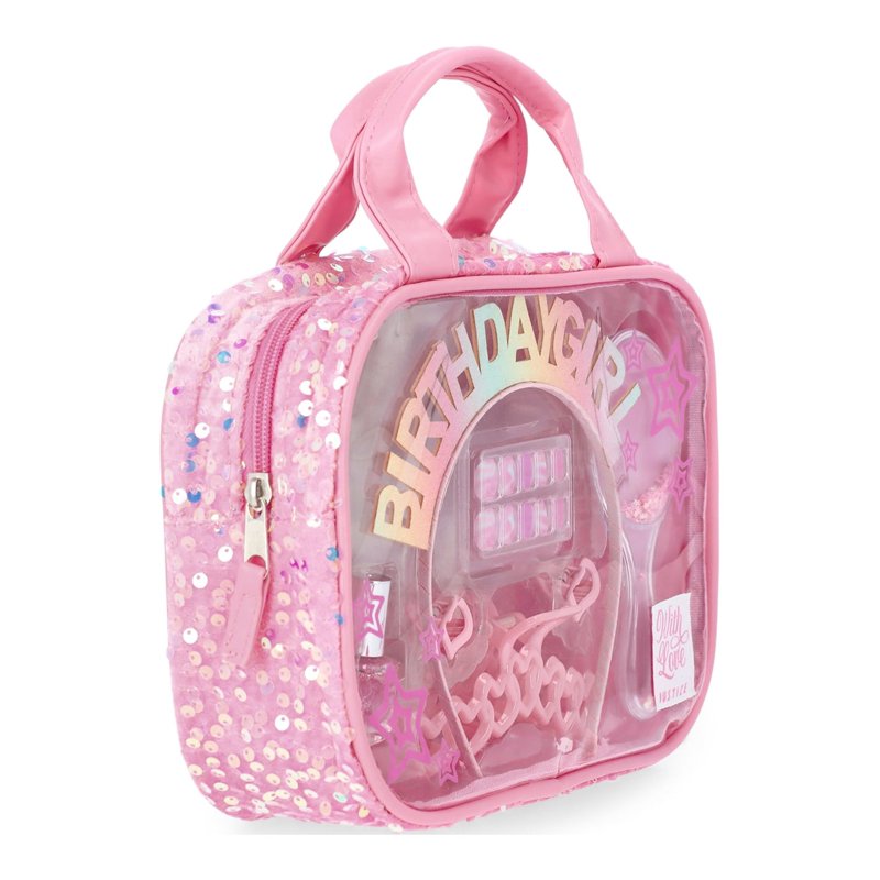 Girls Birthday Accessories & Bag Set - Party Gift with Headband, Nails & More