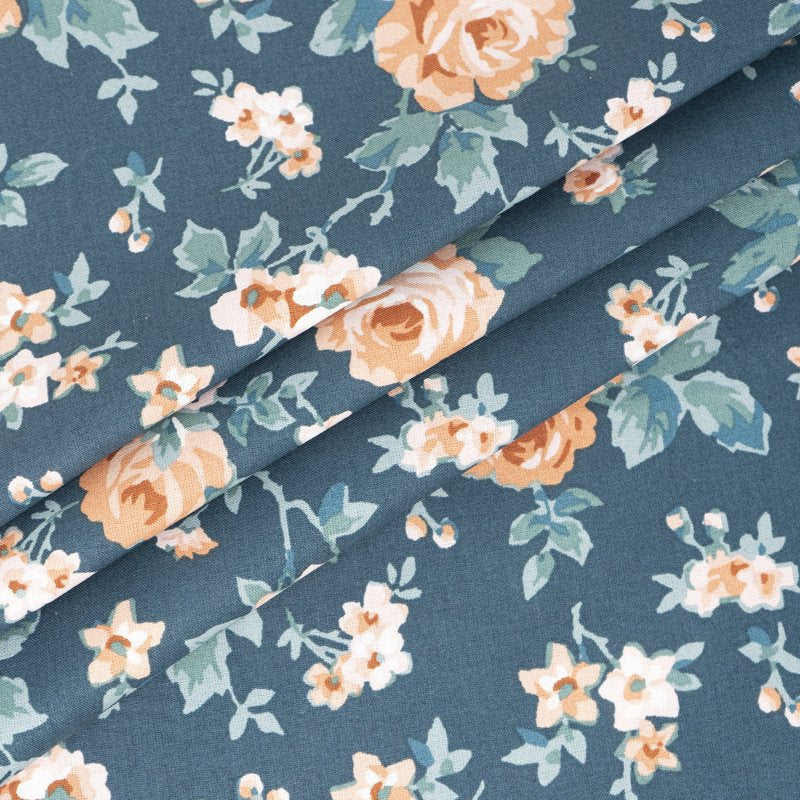 Cotton Floral Fabric 1 Yard Cut for Quilting & Sewing - 44-Inch Wide