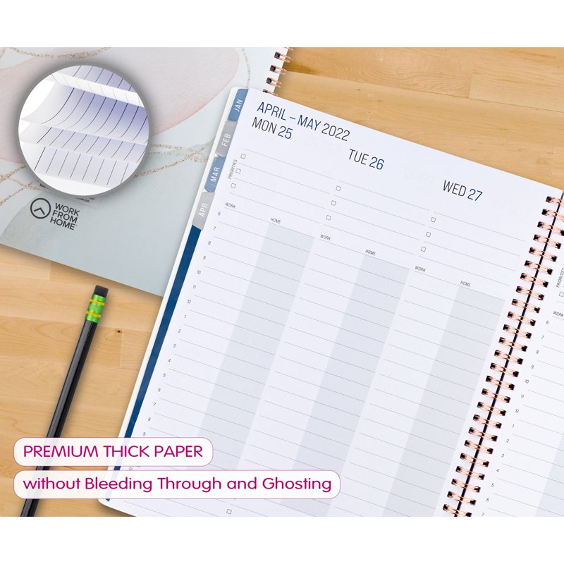 Work From Home Weekly & Monthly Planner with Tech Book, 11x9 Inch, October 2021 - December 2022