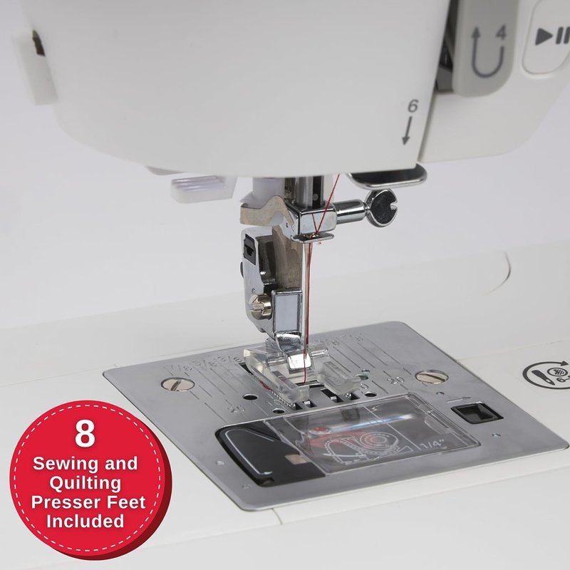 Computerized Sewing Machine with 417 Stitch Options, LCD Screen, Extension Table