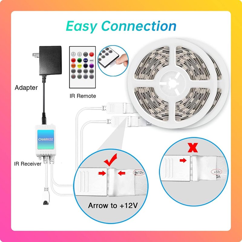 USB Powered RGB LED Strip Lights 100ft with App & Music Sync for Bedroom Decor