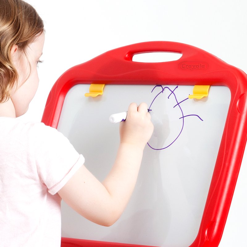 Magnetic Double-Sided Chalkboard and Dry-Erase Board with 77 Accessories for Kids