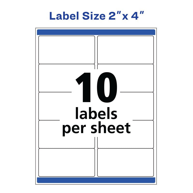 Premium 2x4 Labels with Ultrahold Permanent Adhesive - Bulk Pack of 5000+