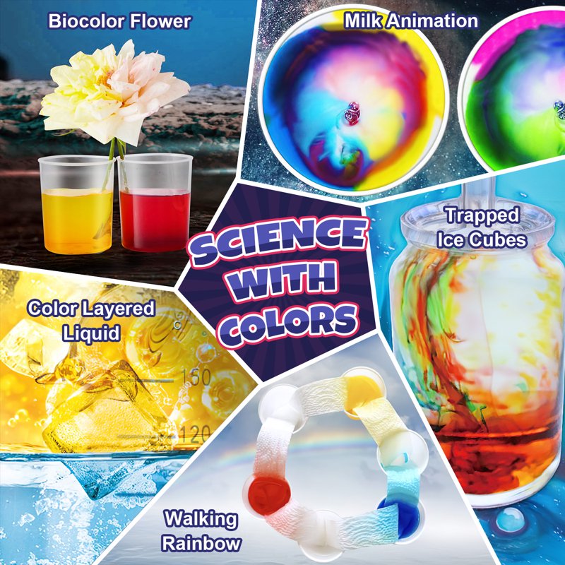 Kids Science Experiment Kit with 68 Chemistry Activities - STEM Learning & Volcano Models