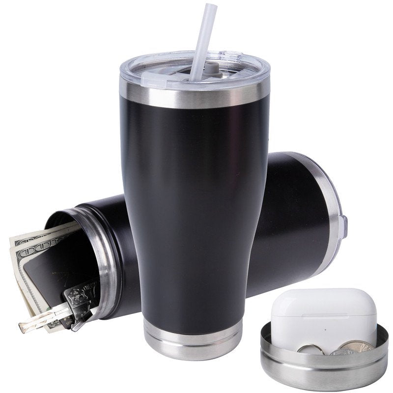 20oz Hidden Safe Water Bottle - Stainless Steel with Secret Compartment for Valuables