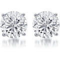 1/4 Carat Total Weight White Diamond Sterling Silver Stud Earrings