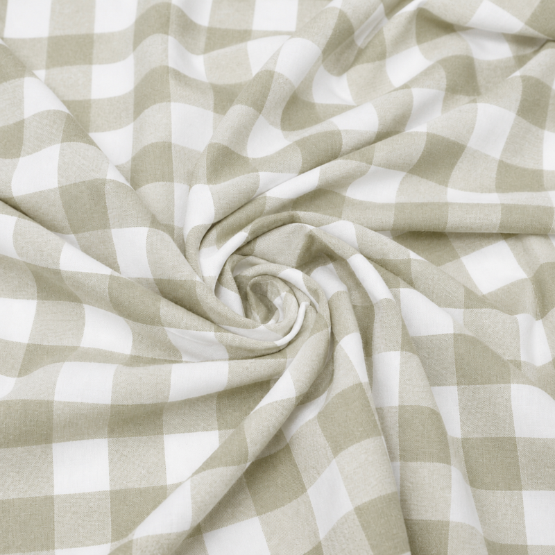 Checkered Gingham PolyPoplin Fabric by the Yard - 60 Inch Wide for Sewing & Crafting
