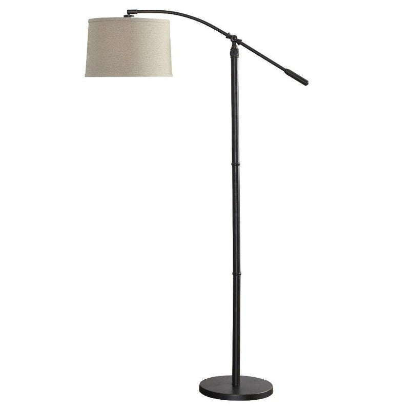Contemporary Oil Rubbed Bronze Arc Floor Lamp - Adjustable Height & Light