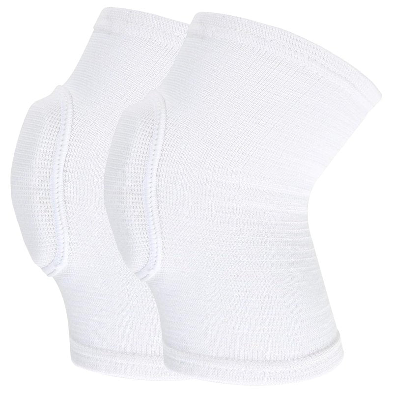 Breathable Elbow Protector Pads for Basketball Volleyball & Sports - White