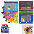 Zipper Pencil Pouch with Binder Rings - Clear See-Through Pen & Marker Organizer