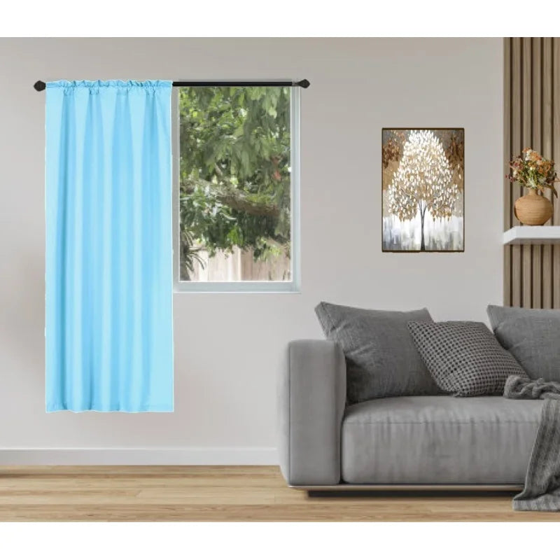 Blackout Window Curtain Panel 35x63 Inches Light Filtering Microfiber