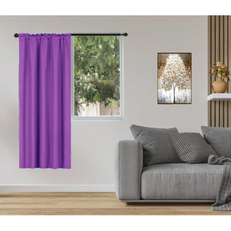 Blackout Window Curtain Panel - Light Filtering, Rod Pocket, 35x63 Inches