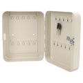 Wall Mount Key Storage Box Set with Lockable Organizer, 20x16cm - White