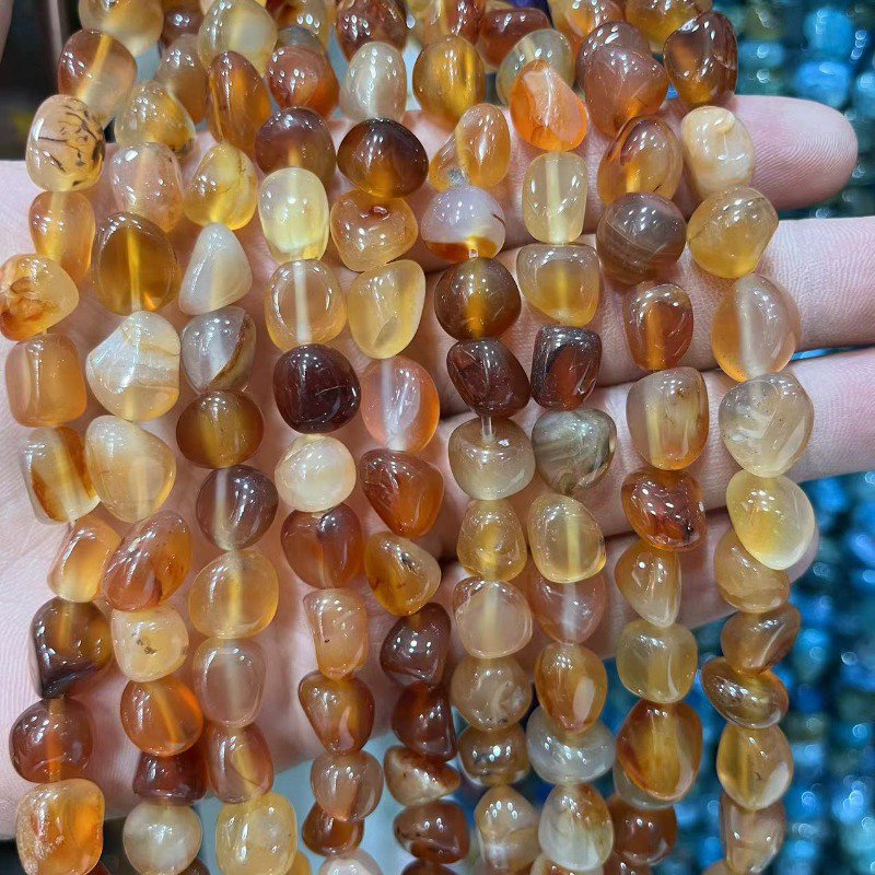 Natural Dragon Vein Crackle Agate Beads Strand for Jewelry Making - Irregular 8x10mm Gemstone Nuggets