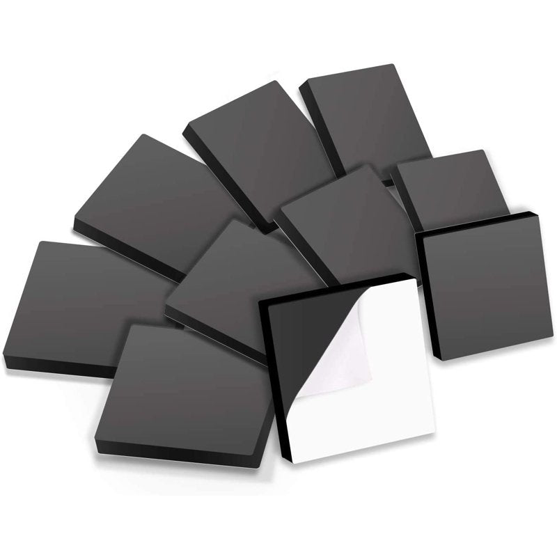 Self-Adhesive Magnetic Squares - Pack of 25, 1x1 inch, 20 Mil Thickness
