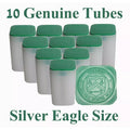 10 Pack Genuine US Mint Square Coin Tubes for 1 oz Silver Eagles