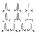 Anti-Slip Iron Display Stand for Photos Plates Books & Art - 10 Pack